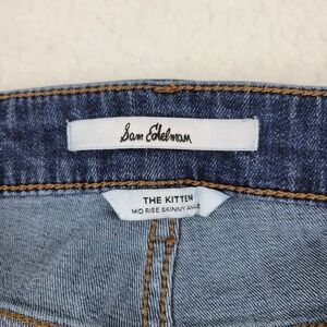 Sam Edelman The Kitten Skinny Jeans Womens Size 34 Blue Stretch Cotton Blend